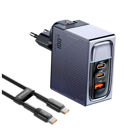 TOOCKI PD pps 100W 3포트 C타입 GaN 초고속 충전기 한국형 플러그