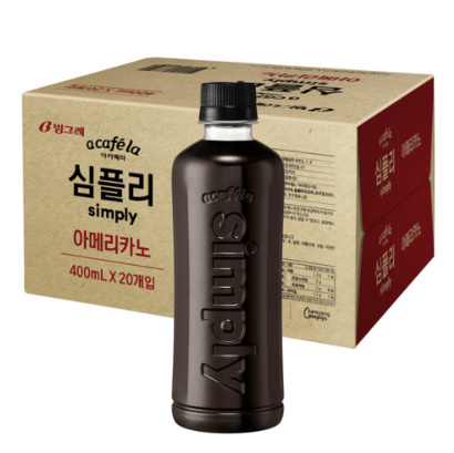 아카페라 심플리 아메리카노 커피, 400ml, 20개