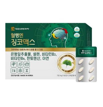 대웅생명과학 혈행엔 징코맥스, 120정, 1개